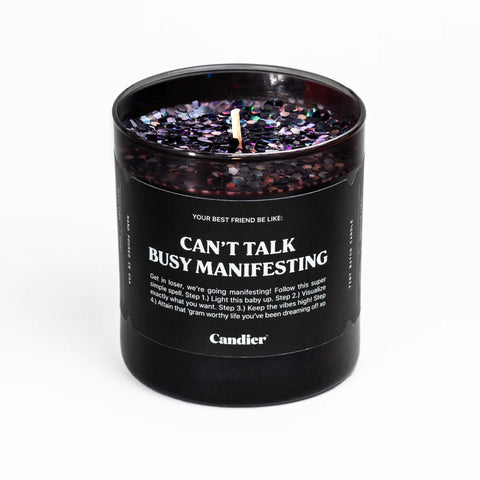 can’t talk, busy manifesting candle