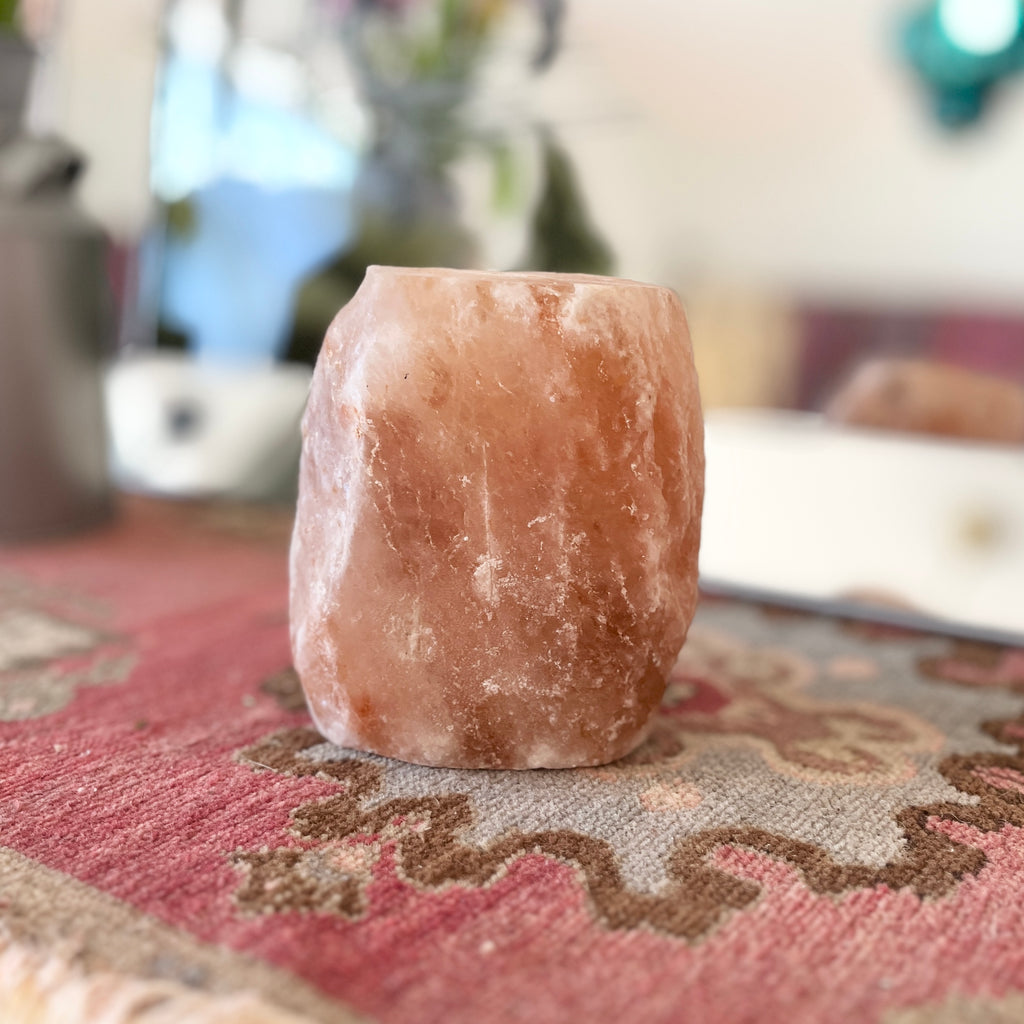 decorative pink himalayan salt rock
