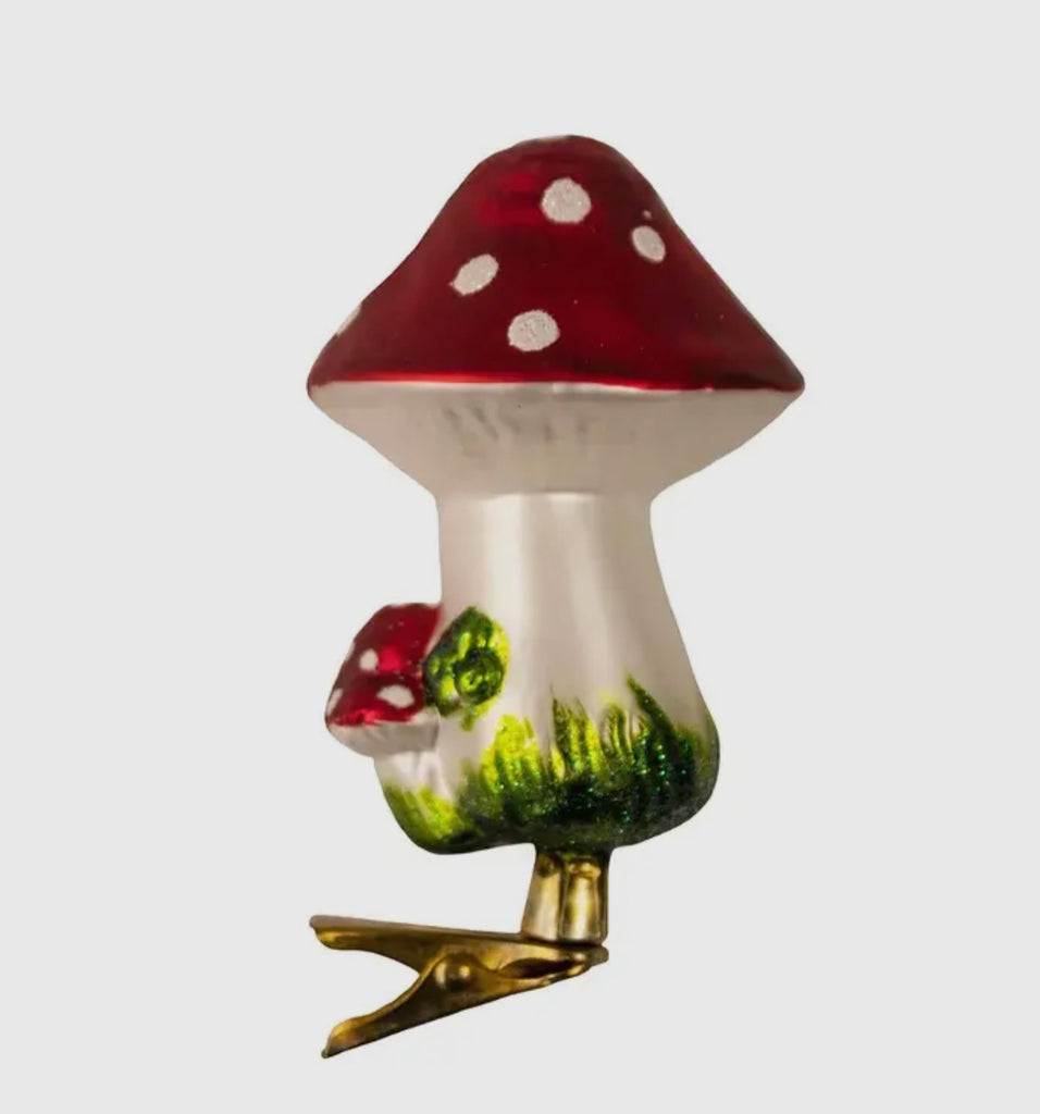 clip on mushroom ornament {pair!}