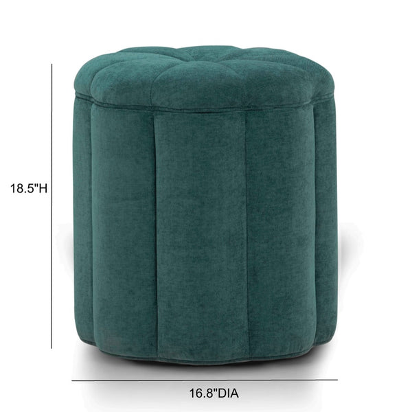 fleur {peacock} velvet storage ottoman