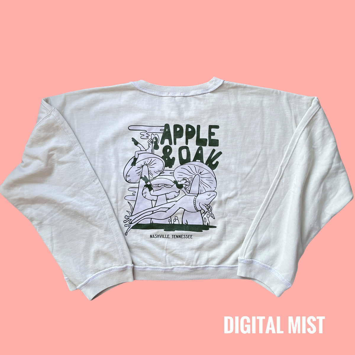 a&o mushroom cozy cropped crew