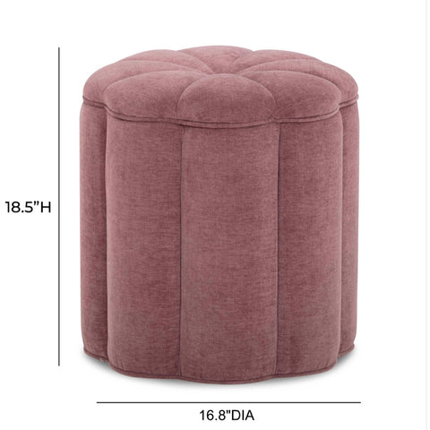 fleur {mauve} velvet storage ottoman
