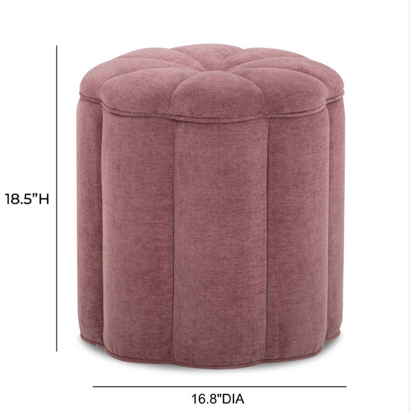 fleur {mauve} velvet storage ottoman