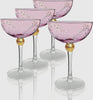 pink & gold champagne coupe {set of 4}
