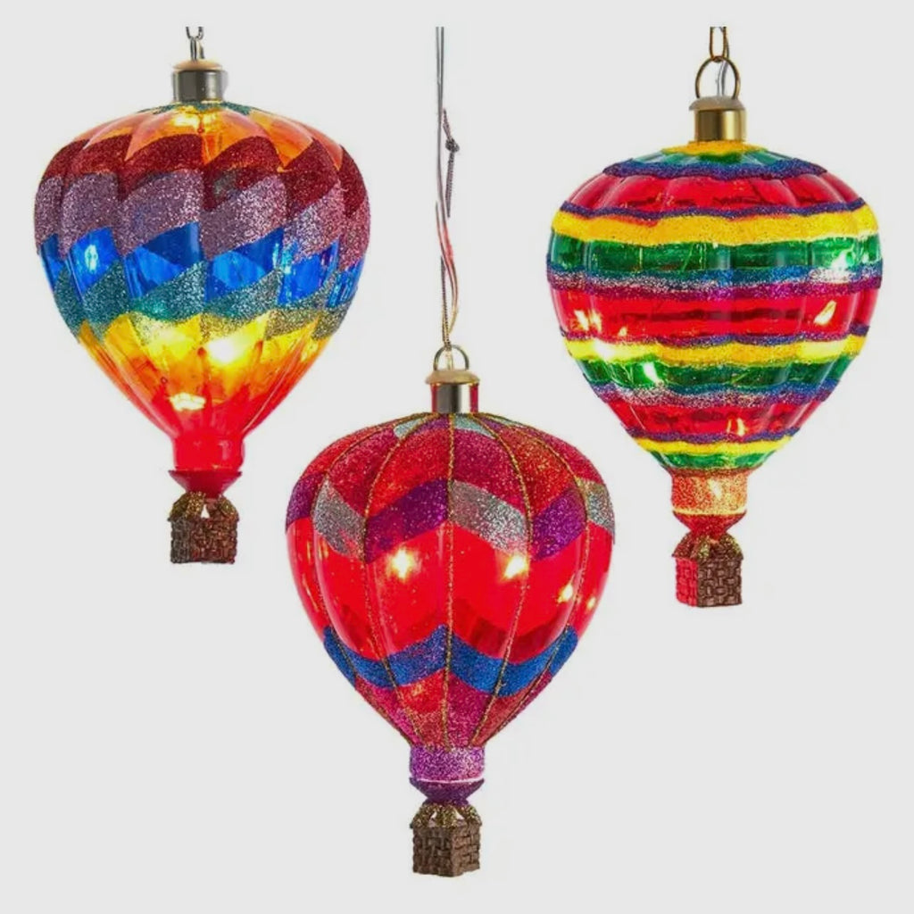 light up hot air balloon ornament