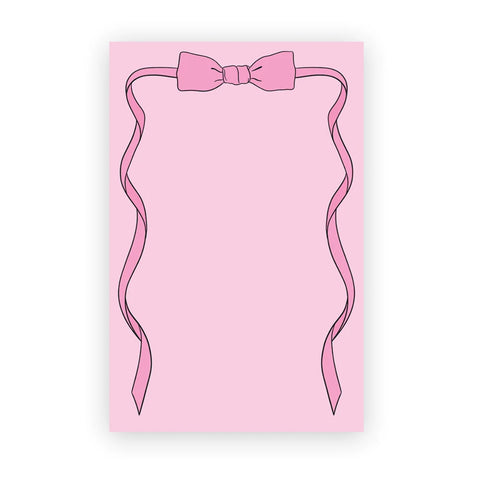 pink bow notepad