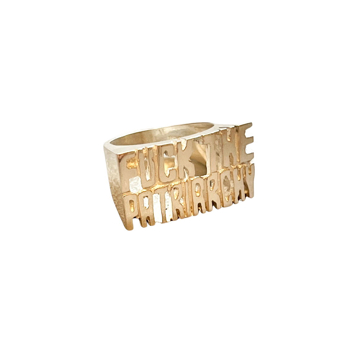 fuck the patriarchy ring {sterling silver}