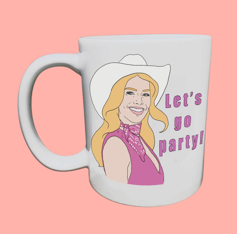 let’s go party {barbie} mug