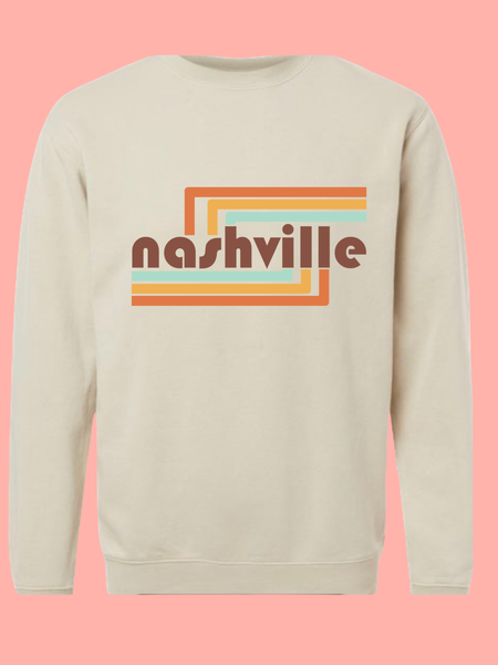 retro nashville sweatshirt {ivory stone}