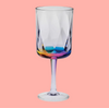 rainbow {acrylic} wine glass