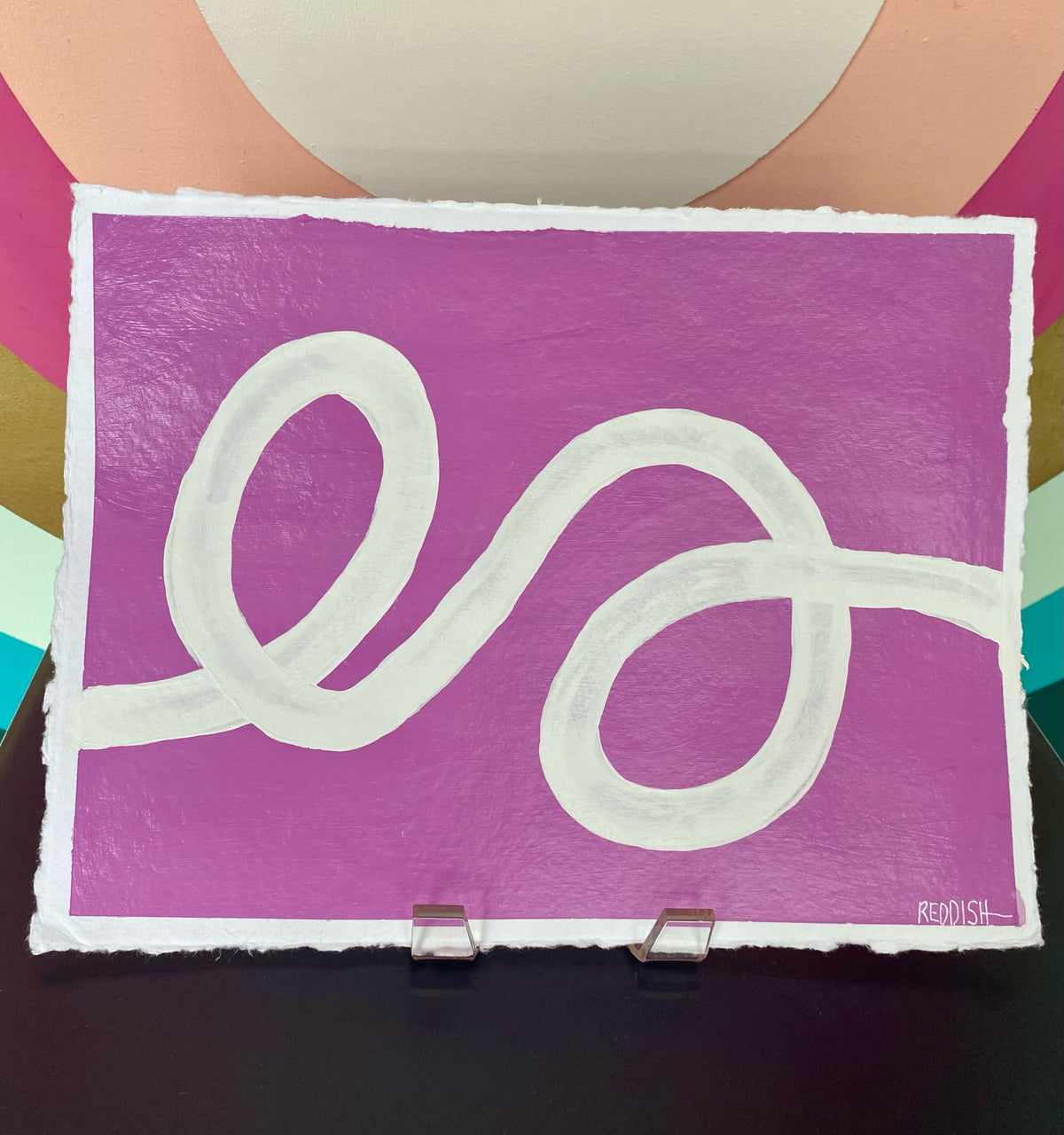 large squiggles on paper {original vicky reddish art}