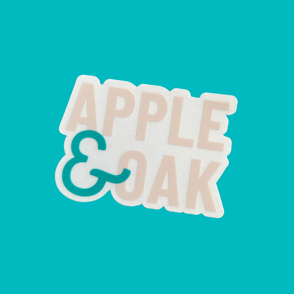 apple & oak {logo} sticker