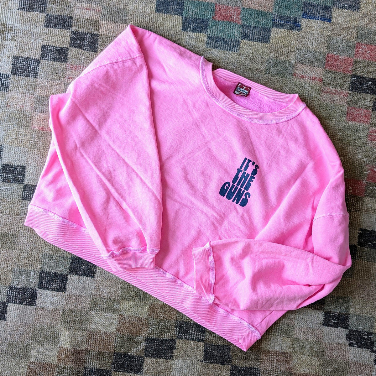 it’s the guns western cropped sweatshirt