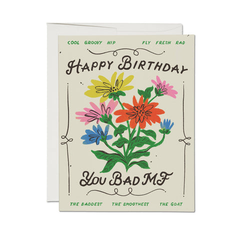 happy birthday you bad mf card