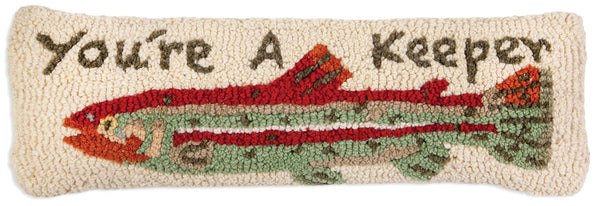 you're a keeper hand pillow