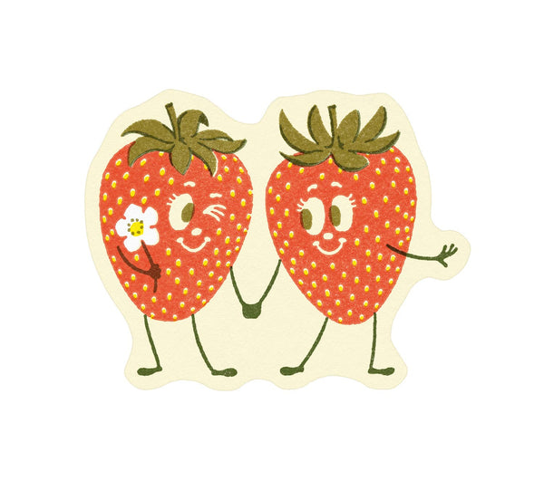 strawberry friends sticker