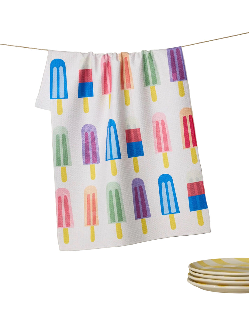 poppy popsicles tea towel