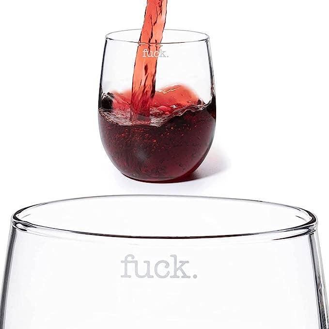 f*ck wine glass