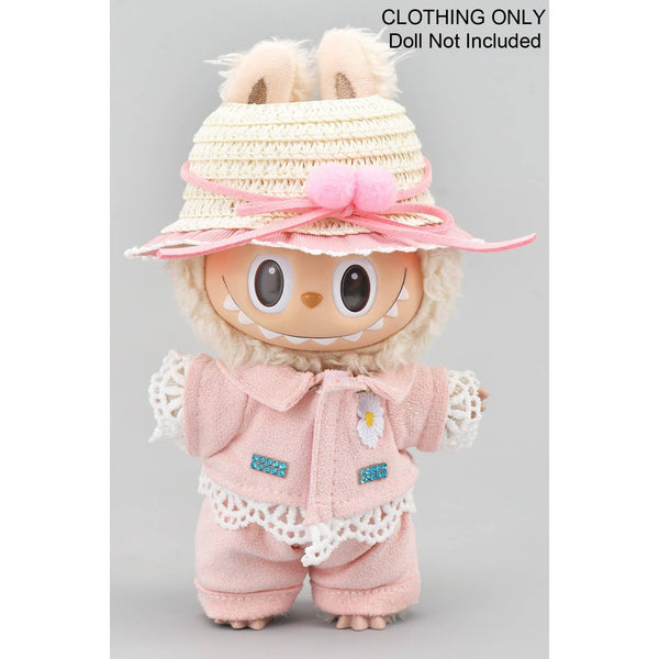 labubu pink 3pc outfit {lace & rhinestones}