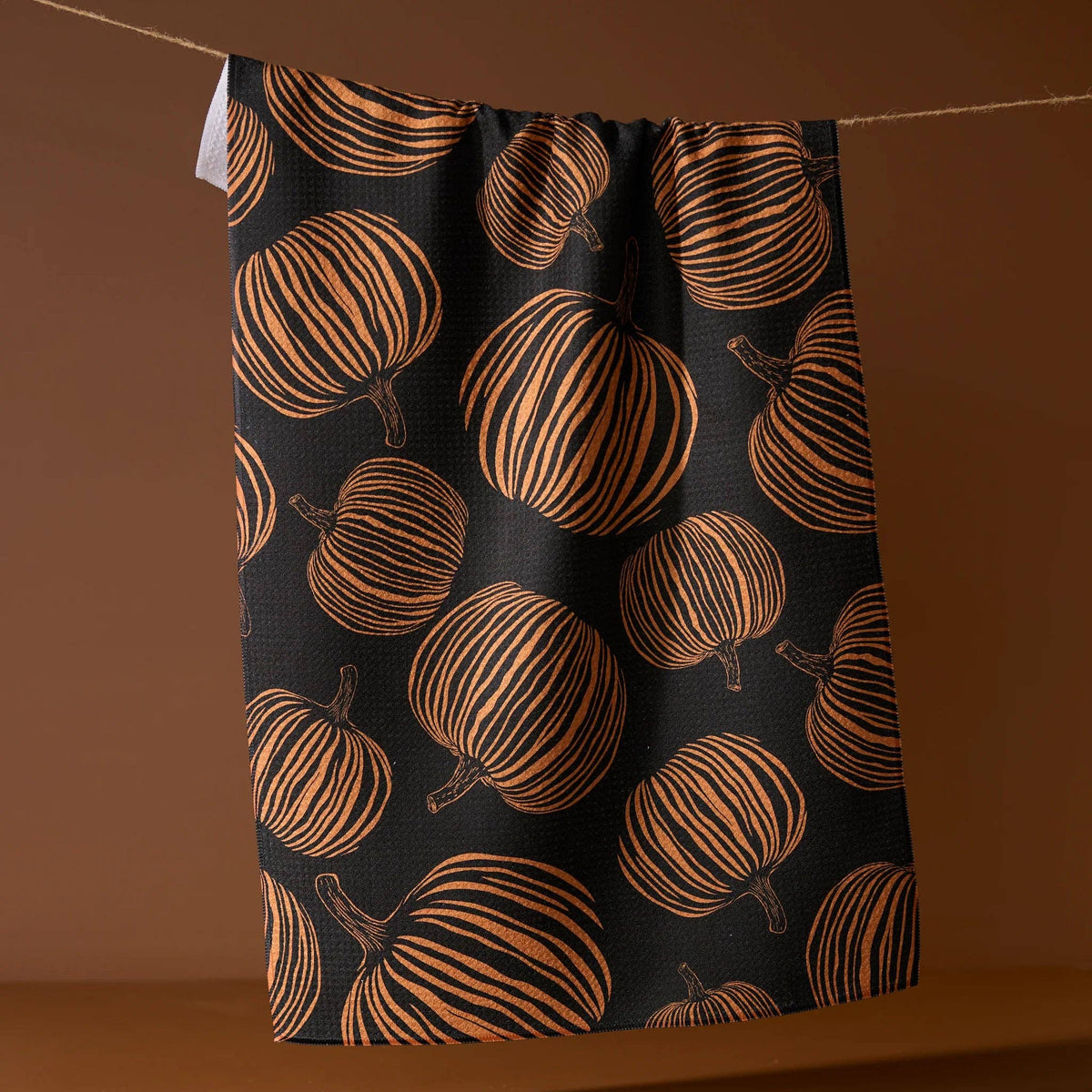 pumpkin noir tea towel