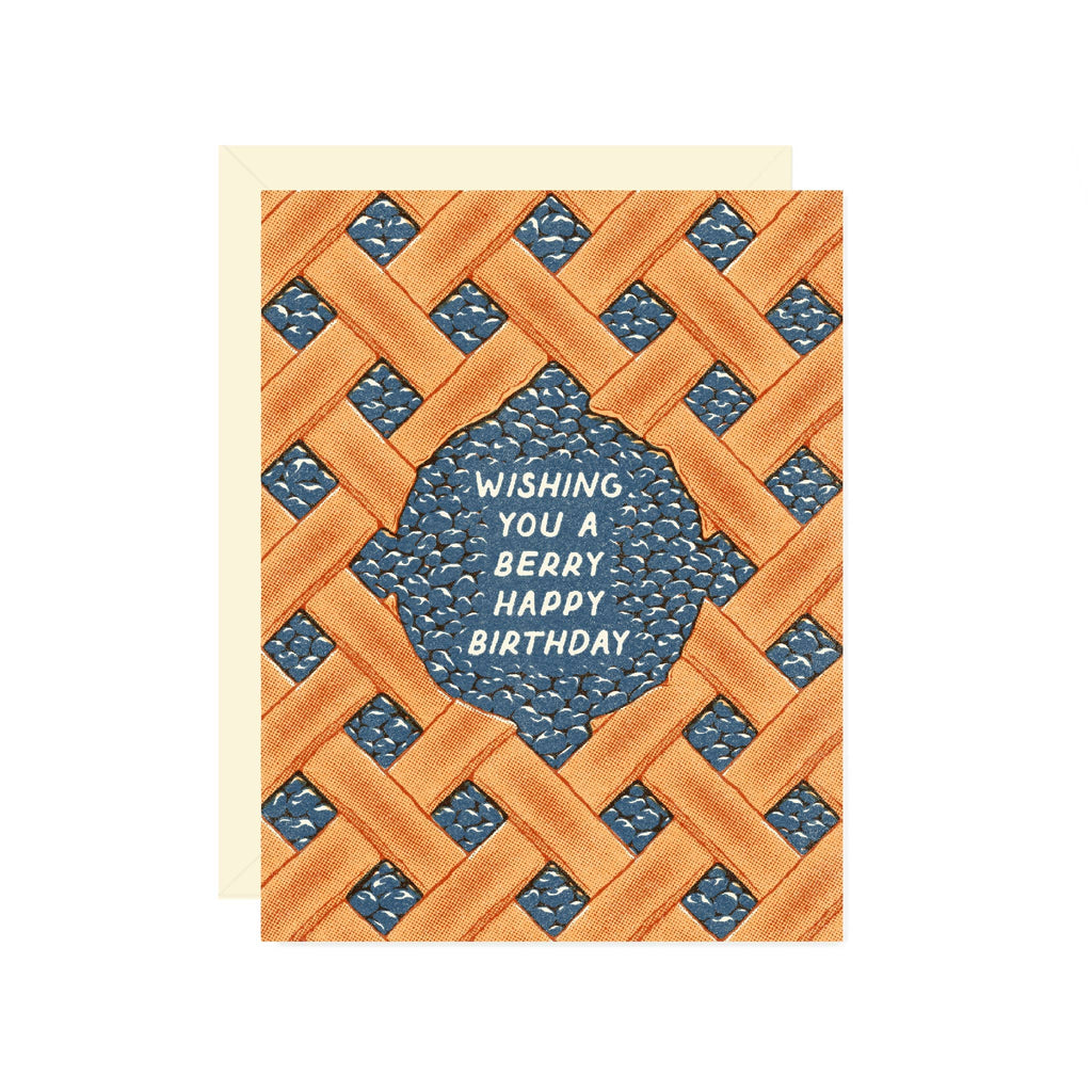 wishing you a berry happy birthday {blueberry pie card}
