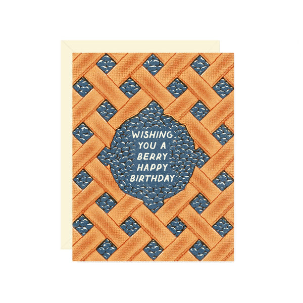 wishing you a berry happy birthday {blueberry pie card}
