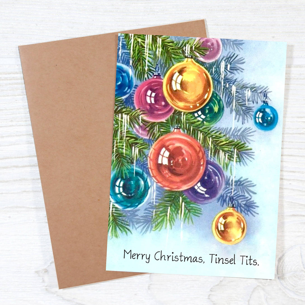 merry christmas tinsel tits