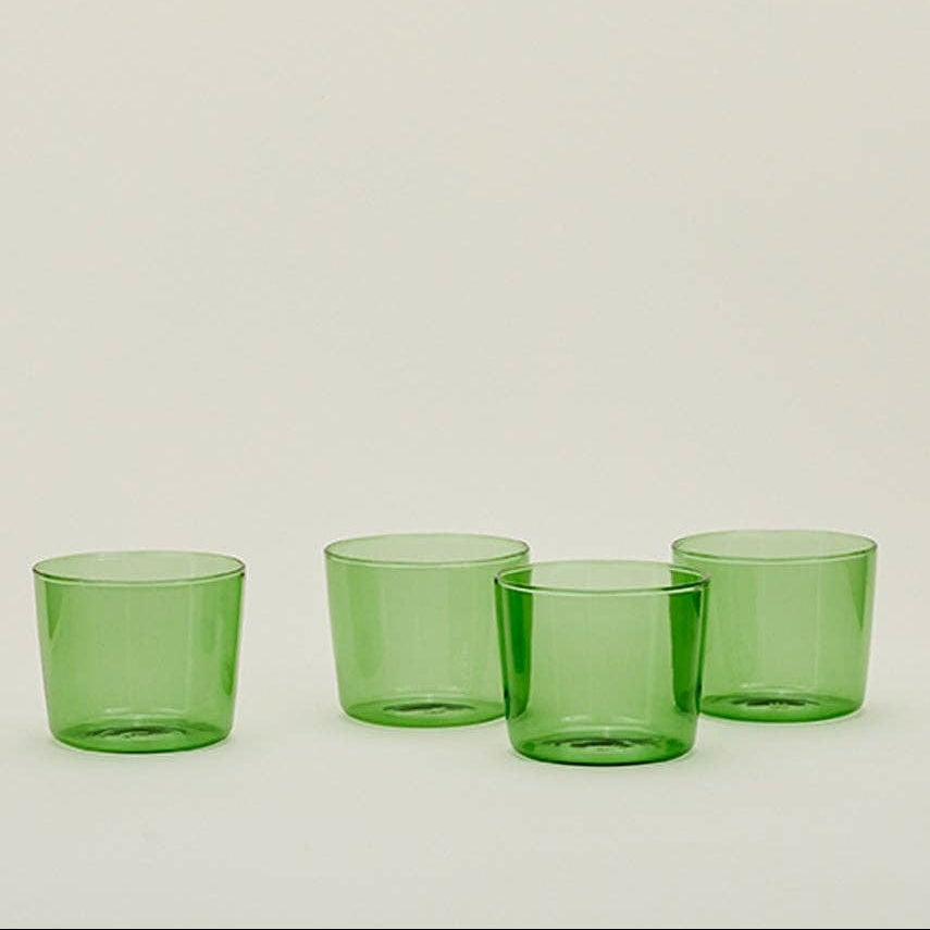 green glassware {set of 4}