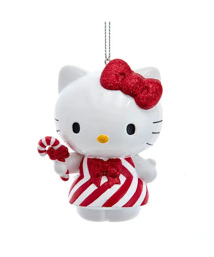 hello kitty candy cane ornament