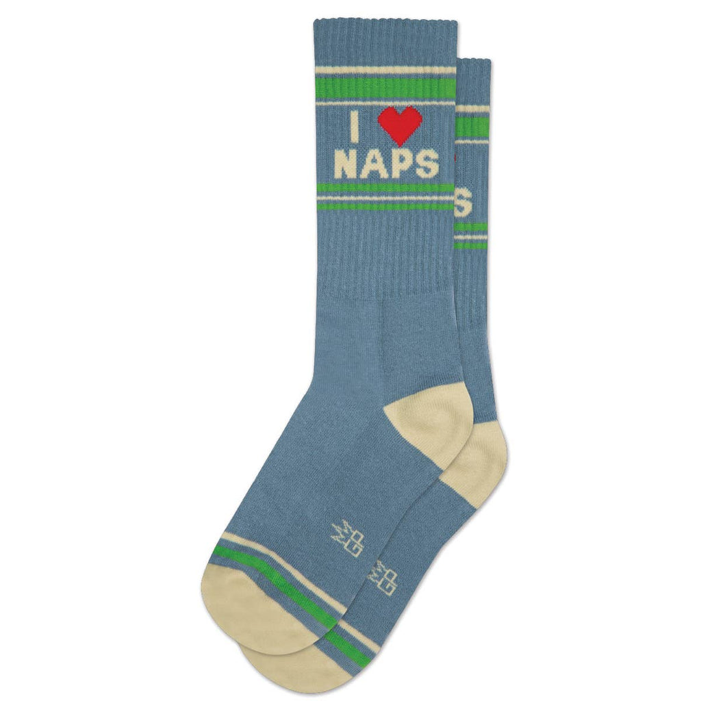 i ❤️ naps crew socks