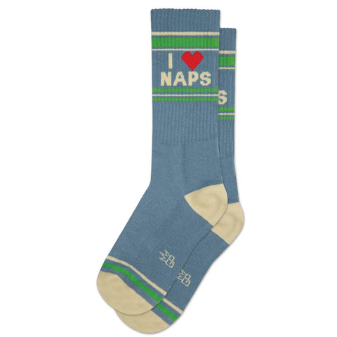 i ❤️ naps crew socks