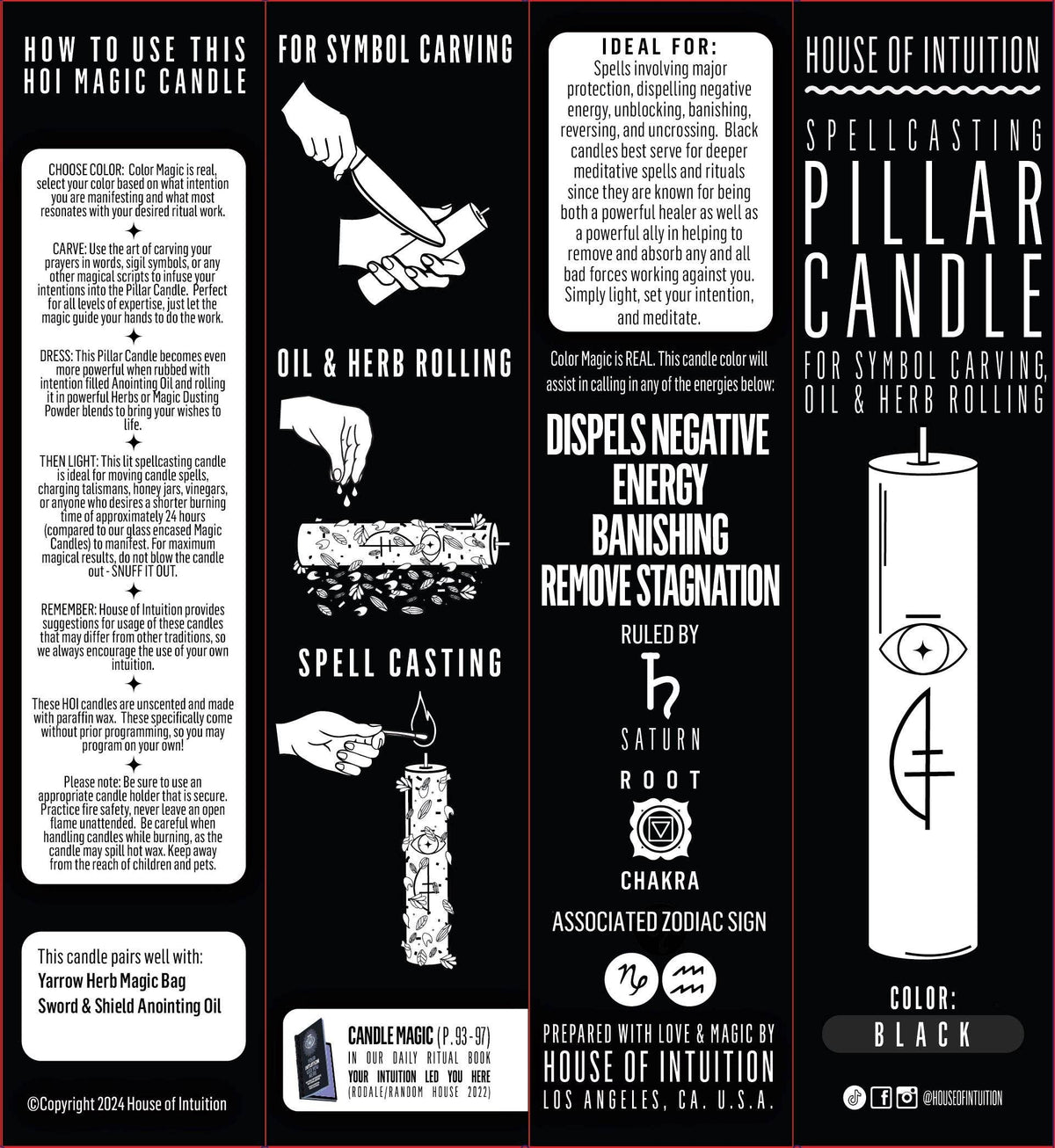 banishing black spellcasting pillar candle