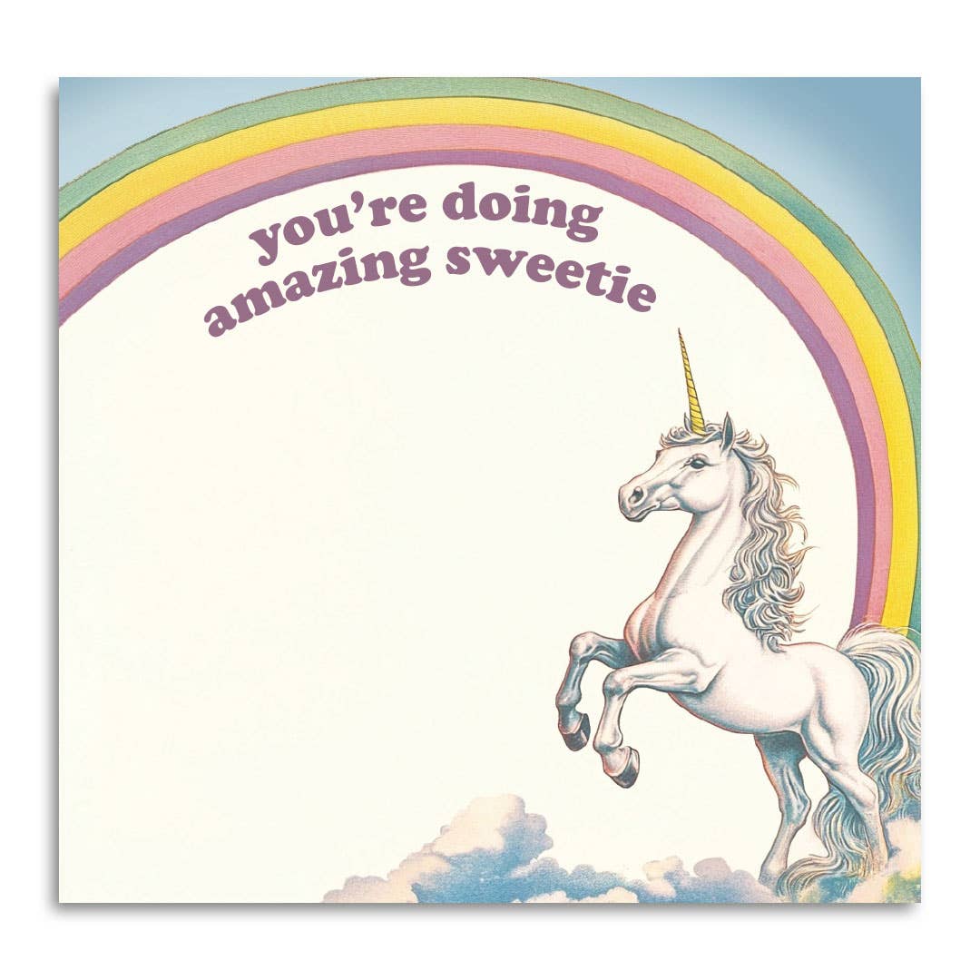you're doing amazing - funny motivational sticky notepad
