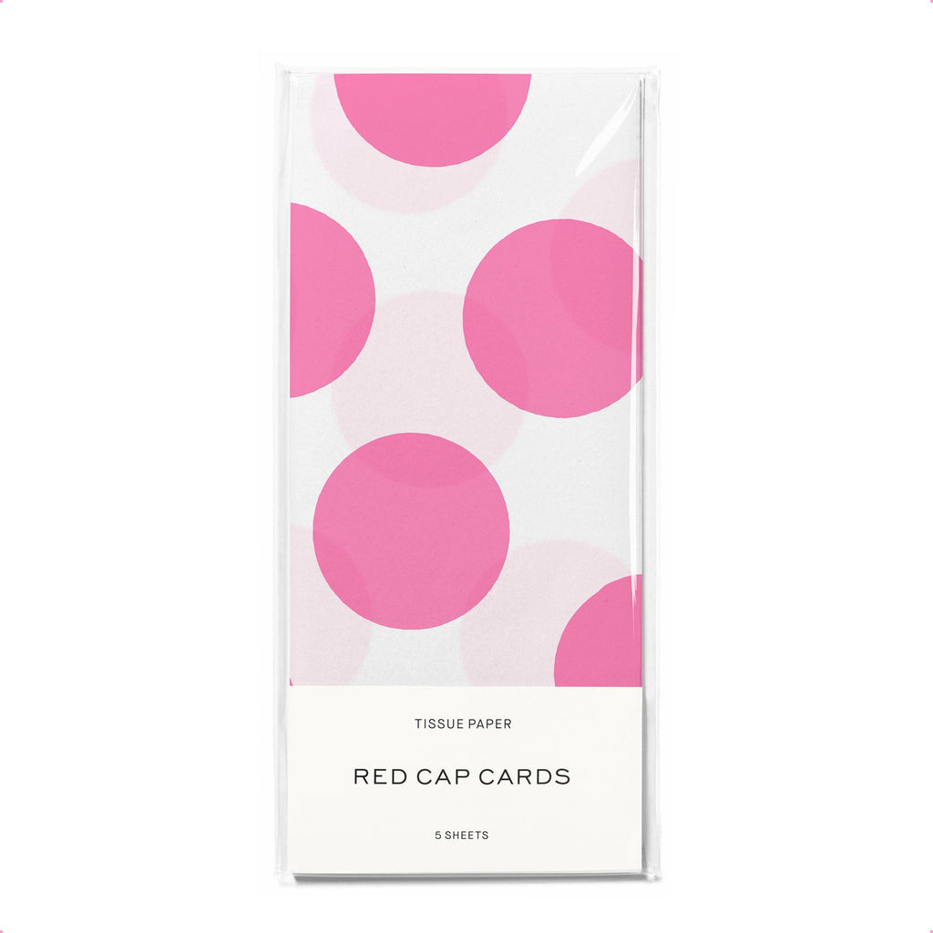 pink polka dots tissue paper