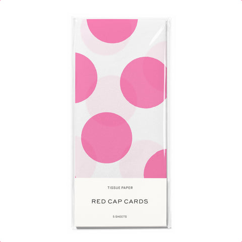 pink polka dots tissue paper