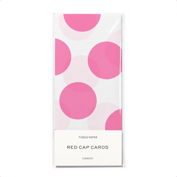 pink polka dots tissue paper