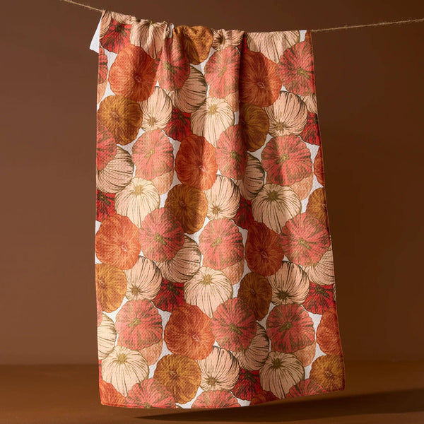 fall harvest tea towel