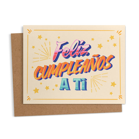 feliz cumpleaños a ti card
