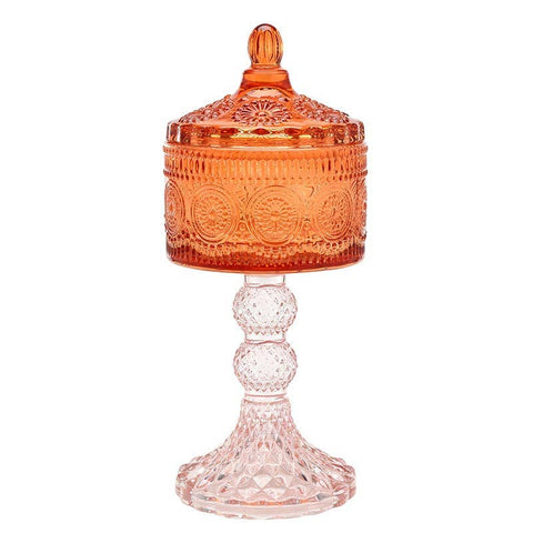 amber pedestal jar