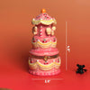 pink carousel cake trinket box