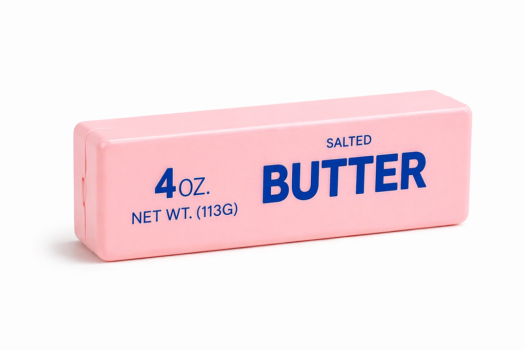 pink squishy butter stress toy