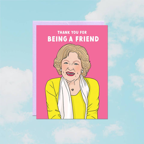 thank you for being a friend card