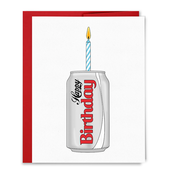 happy birthday {dirt coke can} card