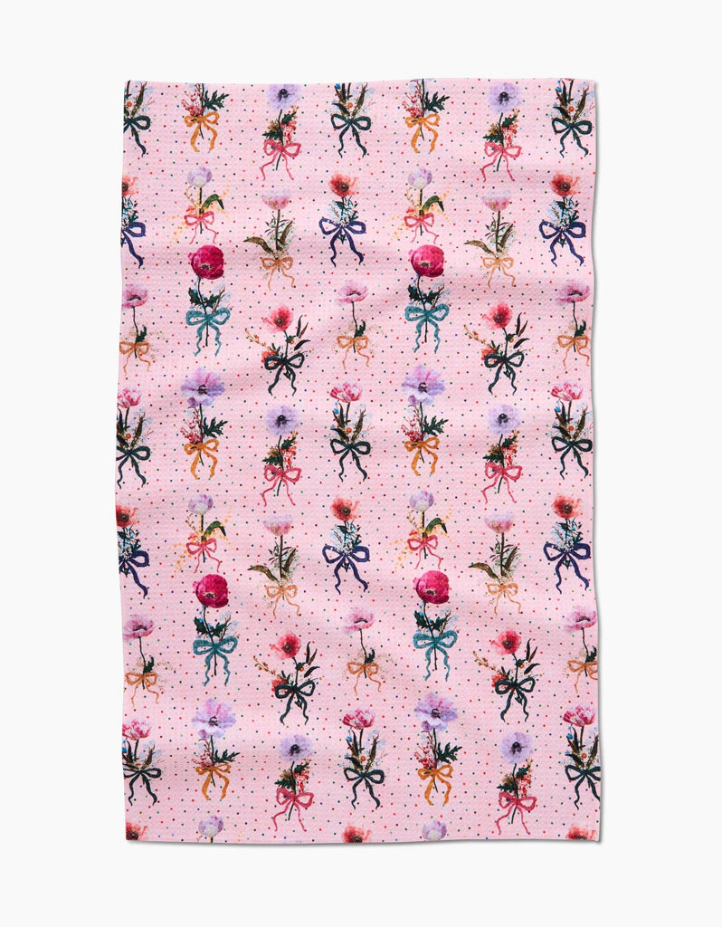 bows and dots tea towel