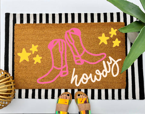 howdy {boots} doormat