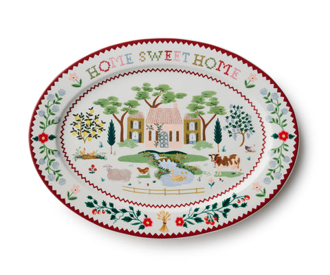 home sweet home porcelain serving platter