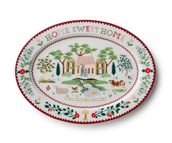 home sweet home porcelain serving platter