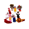 hand knit finger puppets puno