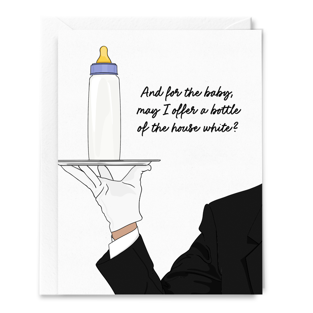 and for the baby may I offer a nice white {White House card}