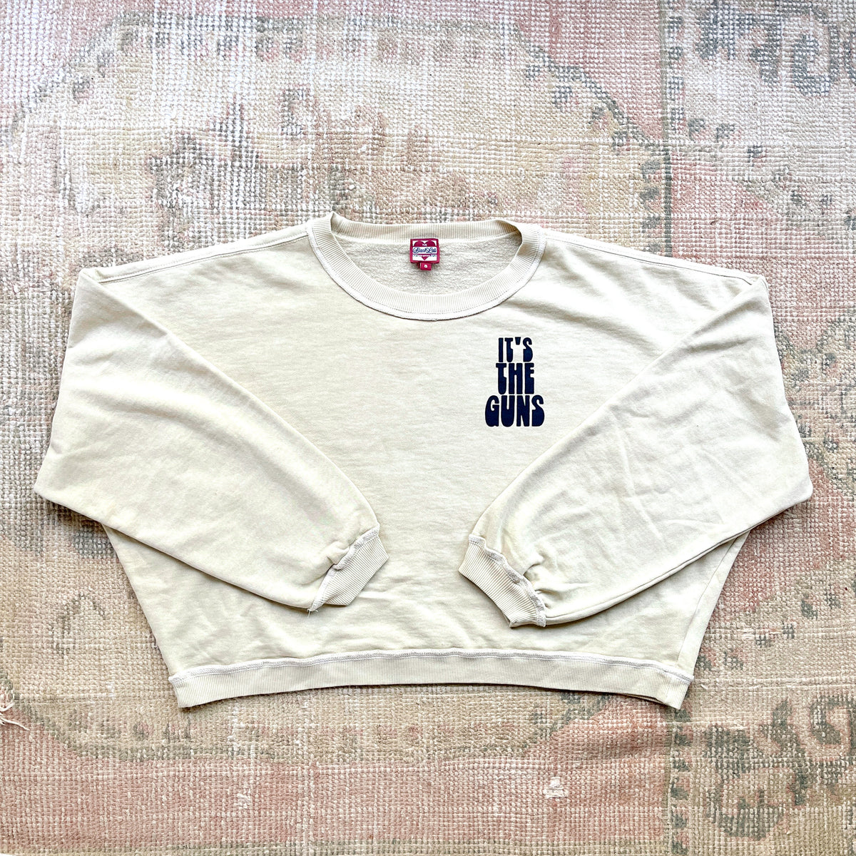 it’s the guns western cropped sweatshirt